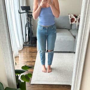 Forever 21 Low Rise Distressed Denim